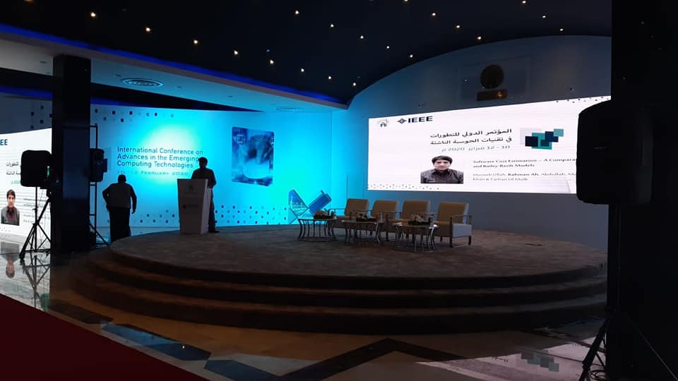 Dr. Rehman Ali while presenting his article at the conference at Saudi Arabia